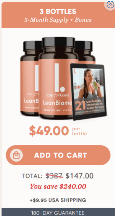 LeanBiome 3 bottles